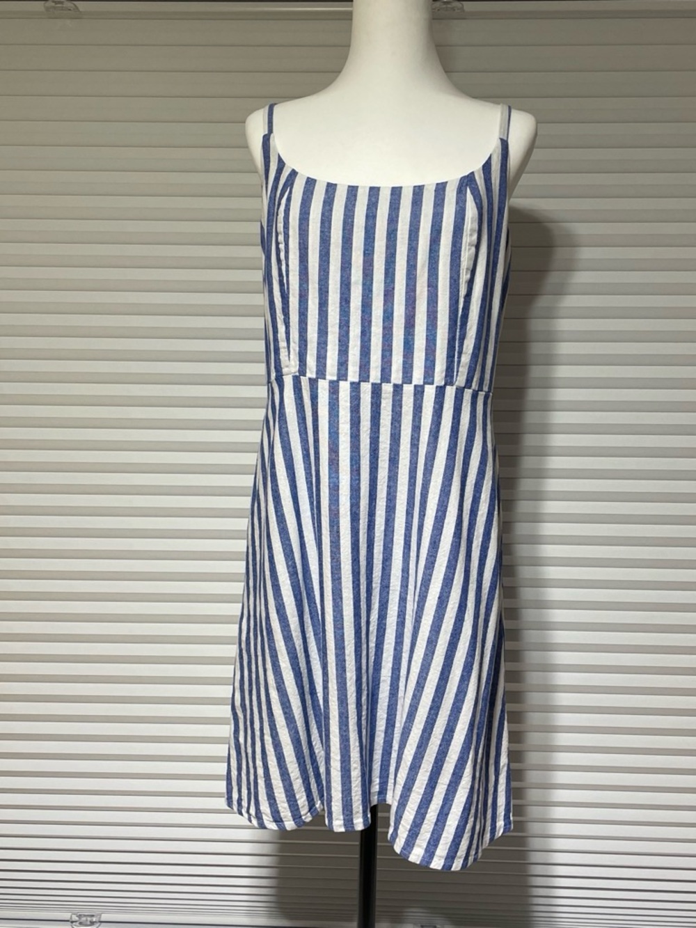Old Navy Blue and White Striped Mini Sundress